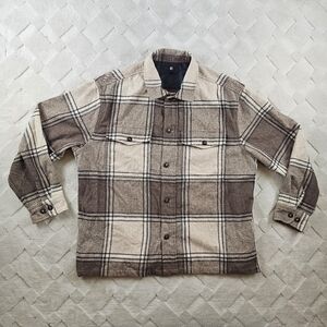 Banana Republic Wool Shacket Mens Extra Large Button Up Shirt-Jacket Preppy